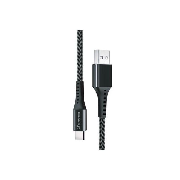 Дата кабель USB 2.0 AM to Type-C 1.2m Black Grand-X (FC-12B)