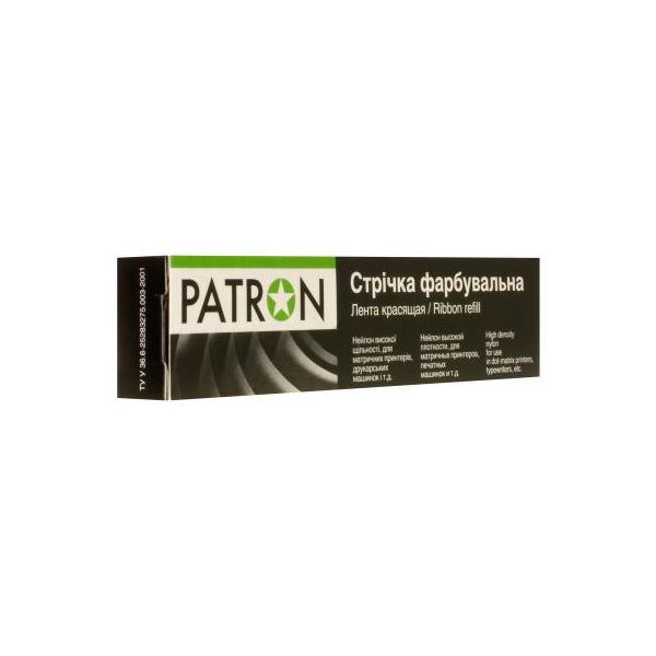 Стрічка до принтерів Patron 13мм х 16м Refill STD Black л.м. (PN-12.7-16LTB)