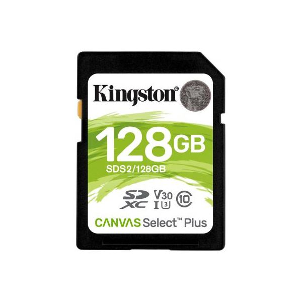 Карта пам'яті Kingston 128GB SDXC class 10 UHS-I U3 Canvas Select Plus (SDS2/128GB)
