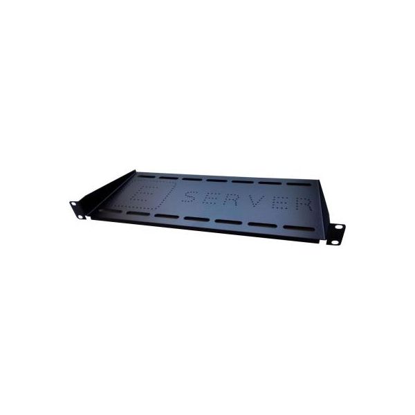 Полка 19" Eserver 1U глуб. 200мм, цвет черный (PK-1U-200-B)