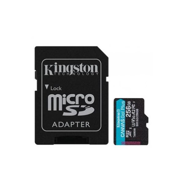 Карта пам'яті Kingston 256GB microSDXC class 10 UHS-I U3 A2 Canvas Go Plus (SDCG3/256GB)