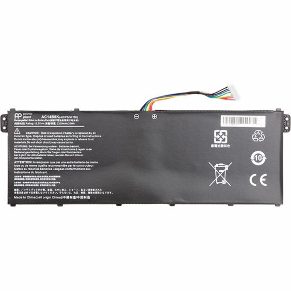 Акумулятор до ноутбука ACER Aspire E15 ES1-512 Series (AC14B8K) 15.2V 2200mAh PowerPlant (NB410460)