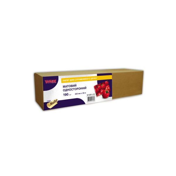 Папір WWM 420мм х 30м, matte, 190г/м кв, втулка 50мм (M190R.4.30)
