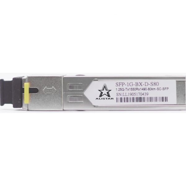 Модуль SFP Alistar Модуль SFP 1000BASE-BX 1SM WDM SC 80KM TX1550/RX1490nm DDM (SFP-1G-BX-D-S80)