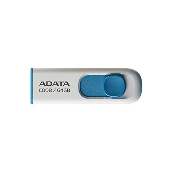 USB флеш накопичувач ADATA 64GB C008 White+Blue USB 2.0 (AC008-64G-RWE)