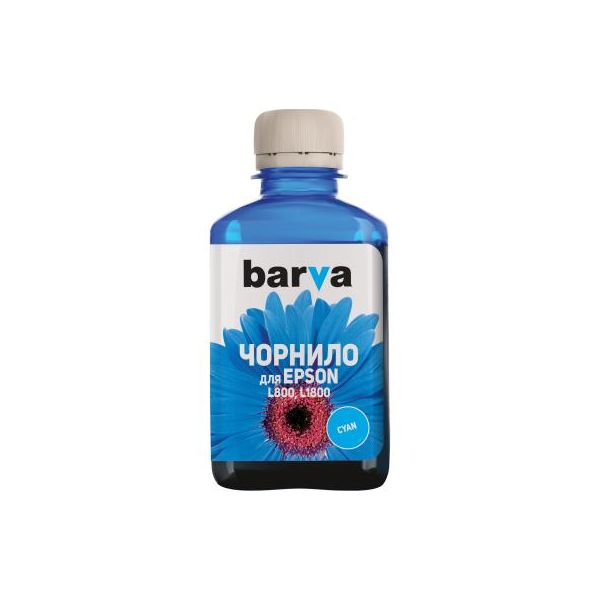 Чорнило Barva EPSON L800/L810/L850/L1800 (T6732) 180г CYAN (L800-411)