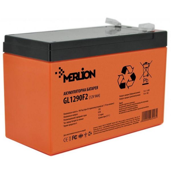 Батарея до ДБЖ Merlion 12V-9Ah GEL (GL1290F2 GEL)