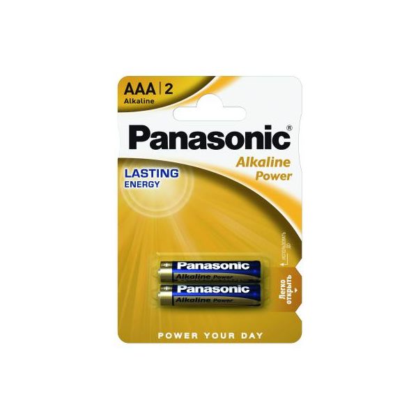 Батарейка Panasonic AAA LR03 Alkaline Power * 2 (LR03REB/2BP)