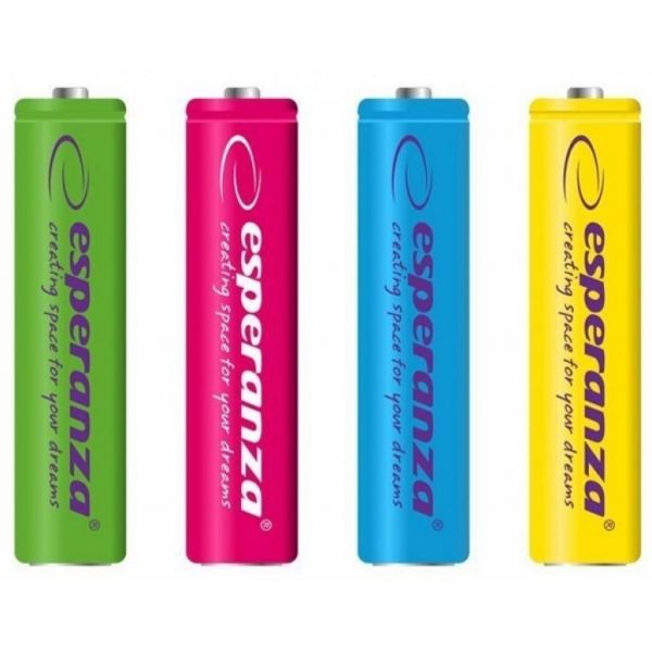 Акумулятор Esperanza AA 2000mAh Ni-MH * 4 mix of colors (EZA108)