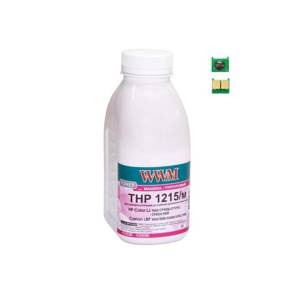 Тонер HP CLJ CP1215/CP1515/CM1312 40г Magenta +chip WWM (TC1215M)