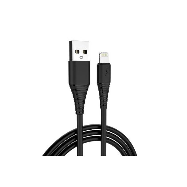 Дата кабель Colorway USB 2.0 AM to Lightning 1.0m black (CW-CBUL024-BK)