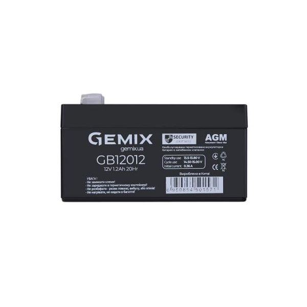 Батарея до ДБЖ Gemix GB 12В 1.2 Ач (GB12012)