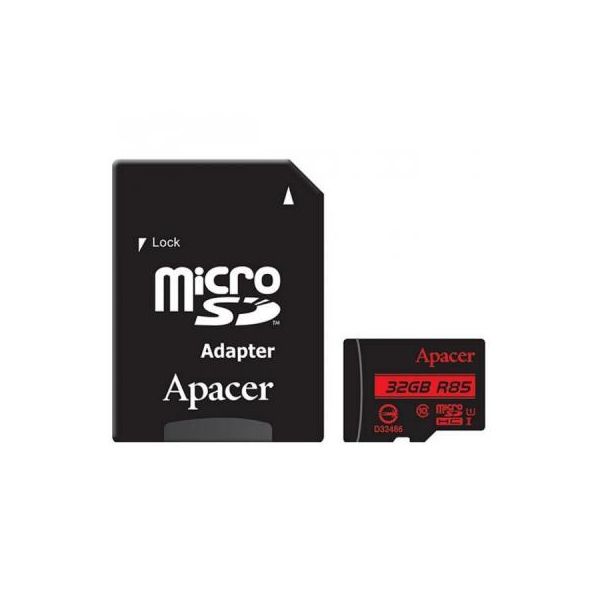 Карта пам'яті Apacer 32GB microSDHC class 10 UHS-I U1 (R85 MB/s) (AP32GMCSH10U5-R)