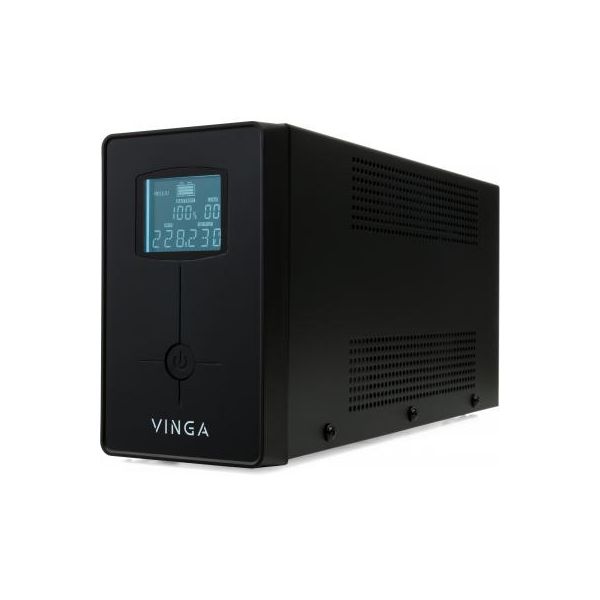 Пристрій безперебійного живлення Vinga LCD 600VA metal case with USB (VPC-600MU)