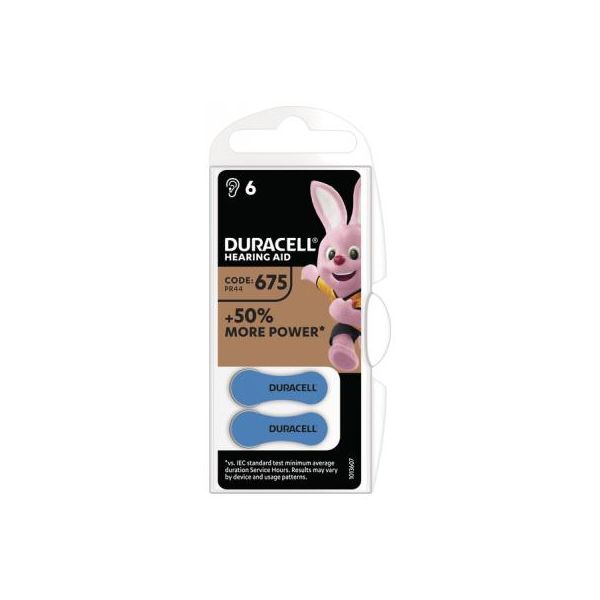 Батарейка Duracell PR44 / 675 * 6 (5004326)