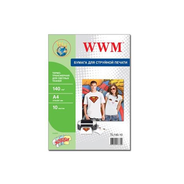 Папір WWM A4 Termotransfers/White (TL140.10)