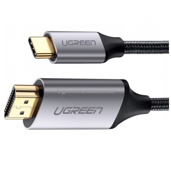 Перехідник Ugreen Type-C M to HDMI M 1.5m MM142 Alum. (GrayBlack) (50570)