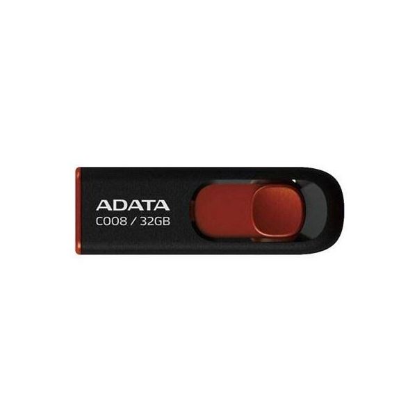 USB флеш накопичувач ADATA 32Gb C008 black+red (AC008-32G-RKD)