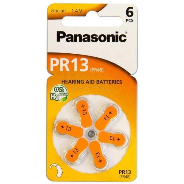 Батарейка Panasonic PR48 / PR13 (1.4V) * 6 (PR-13/6LB)