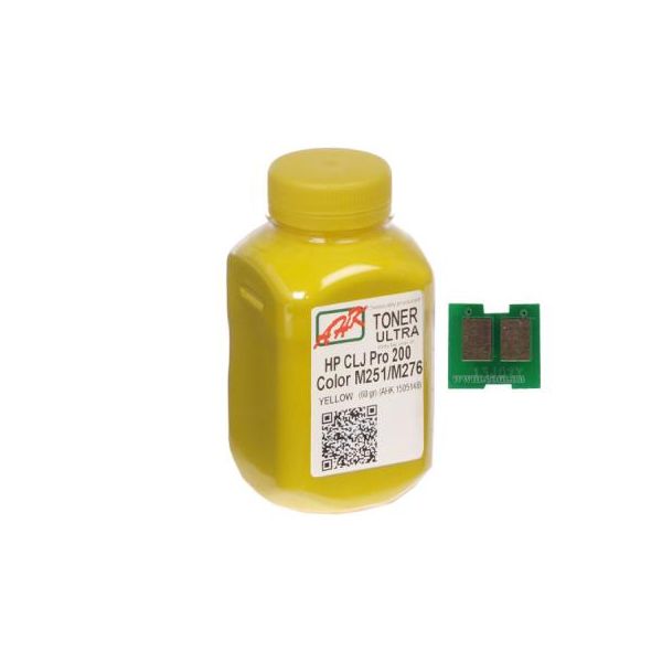 Тонер HP CLJ Pro 200/M251/M276n (131A) Yellow+chip AHK (1505160/1500738)