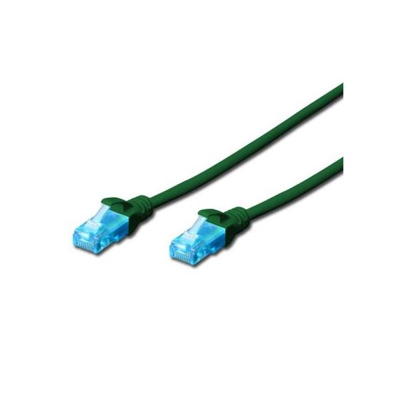 Патч-корд Digitus 1м, cat.5e, UTP, AWG 26/7, green (DK-1511-010/G)