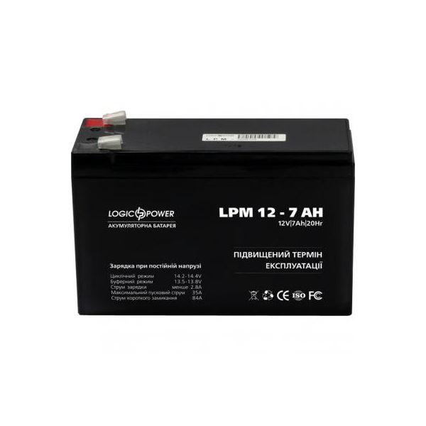 Батарея до ДБЖ LogicPower LPM 12В 7 Ач (3862)