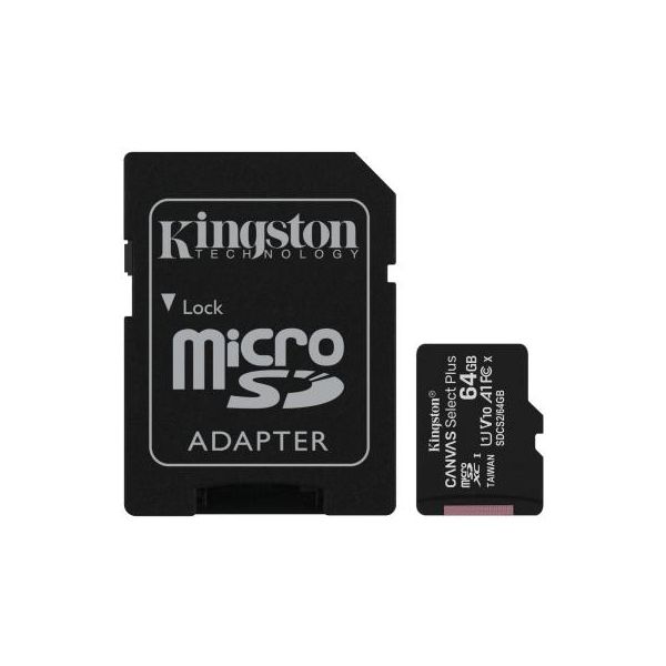 Карта пам'яті Kingston 64GB micSDXC class 10 A1 Canvas Select Plus (SDCS2/64GB)