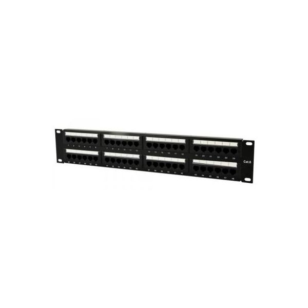 Патч-панель 19" 48xRJ-45 UTP cat.6, 2U, тип 110 Cablexpert (NPP-C648CM-001)