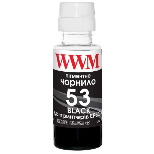 Чорнило WWM HP GT53 100г Black Pigment, для Ink Tank 115/315/319 (H53BP)