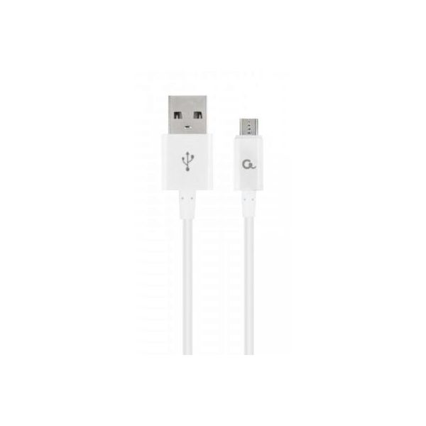 Дата кабель USB 2.0 AM to Micro 5P 2.0m Cablexpert (CC-USB2P-AMmBM-2M-W)