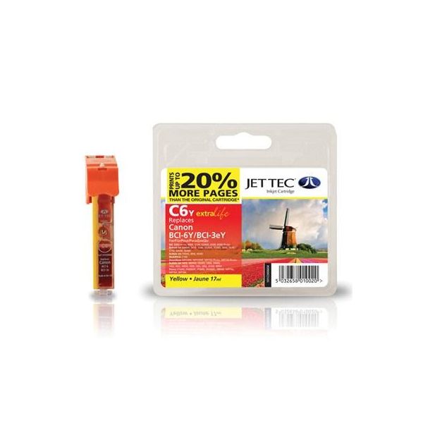 Картридж Jet Tec CANON BCI-3/BCI-6 Yellow (110C000604)