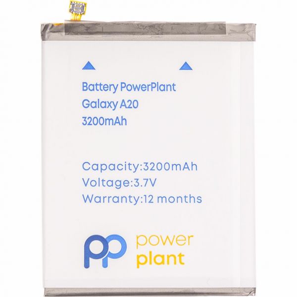 Акумуляторна батарея для телефону PowerPlant Samsung Galaxy A20 (EB-BA505ABN) 3200mAh (SM170685)