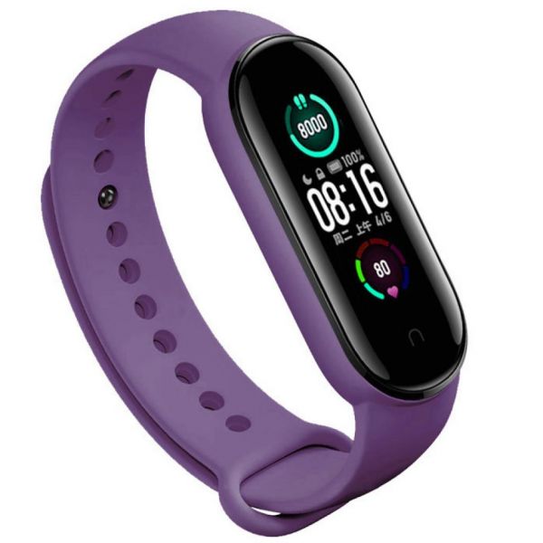 Ремінець до фітнес браслета BeCover Silicone для Xiaomi Mi Smart Band 5 Purple (705070)