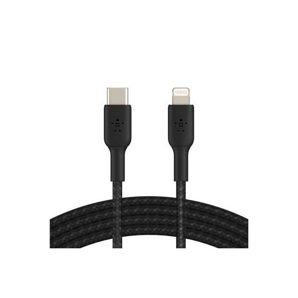 Дата кабель USB 2.0 AM to Lightning 1.0m BRAIDED black Belkin (CAA004BT1MBK)