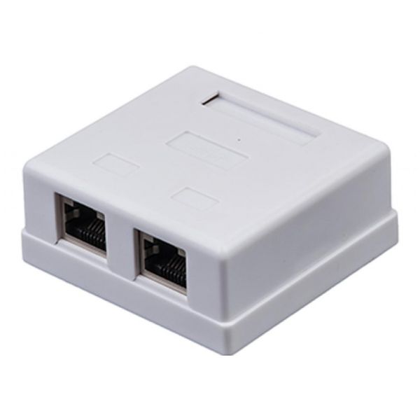 Розетка мережева RJ45 x2 STP 5e Kingda (KD-WP6037-C5e)