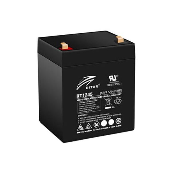 Батарея до ДБЖ Ritar AGM RT1245, 12V-4.5Ah, Black (RT1245B)