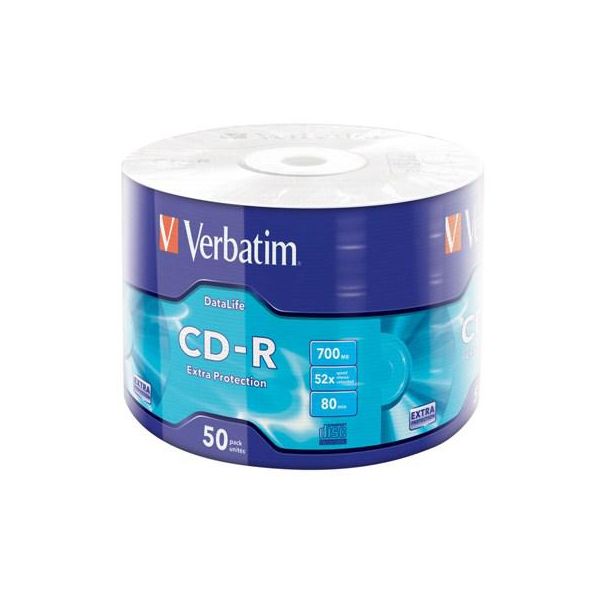 Диск CD Verbatim 700Mb 52x Wrap-box Extra (43787)