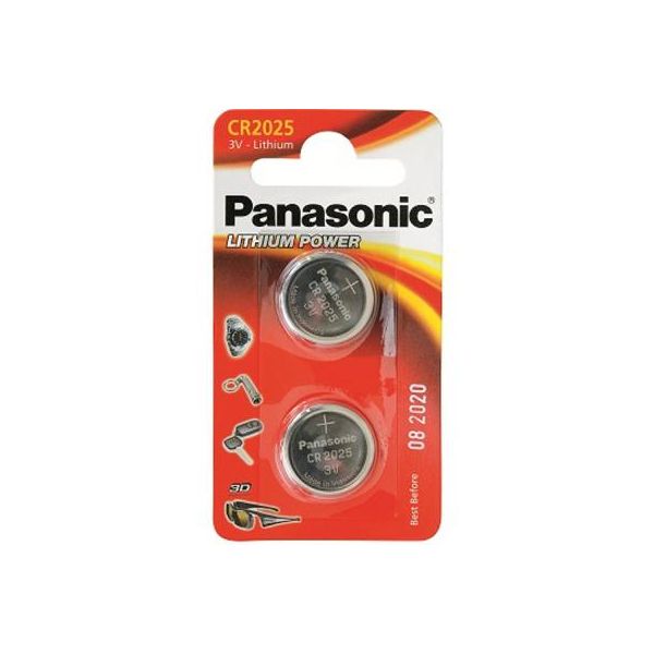 Батарейка Panasonic CR 2025 * 2 LITHIUM (CR-2025EL/2B)