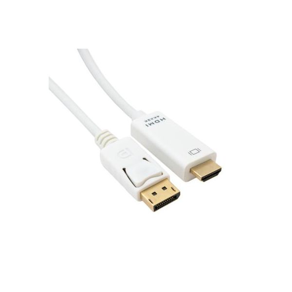Кабель мультимедійний DisplayPort to HDMI 2.0m Extradigital (KBD1669)